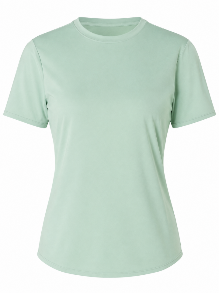 Light Mint Green Short-Sleeve Crew Neck T-Shirt