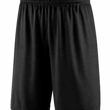 Black Relaxed Fit Athletic Shorts with Elastic Waistband