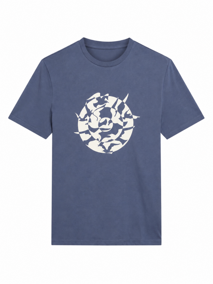Blue Bird Graphic Crew Neck T-Shirt