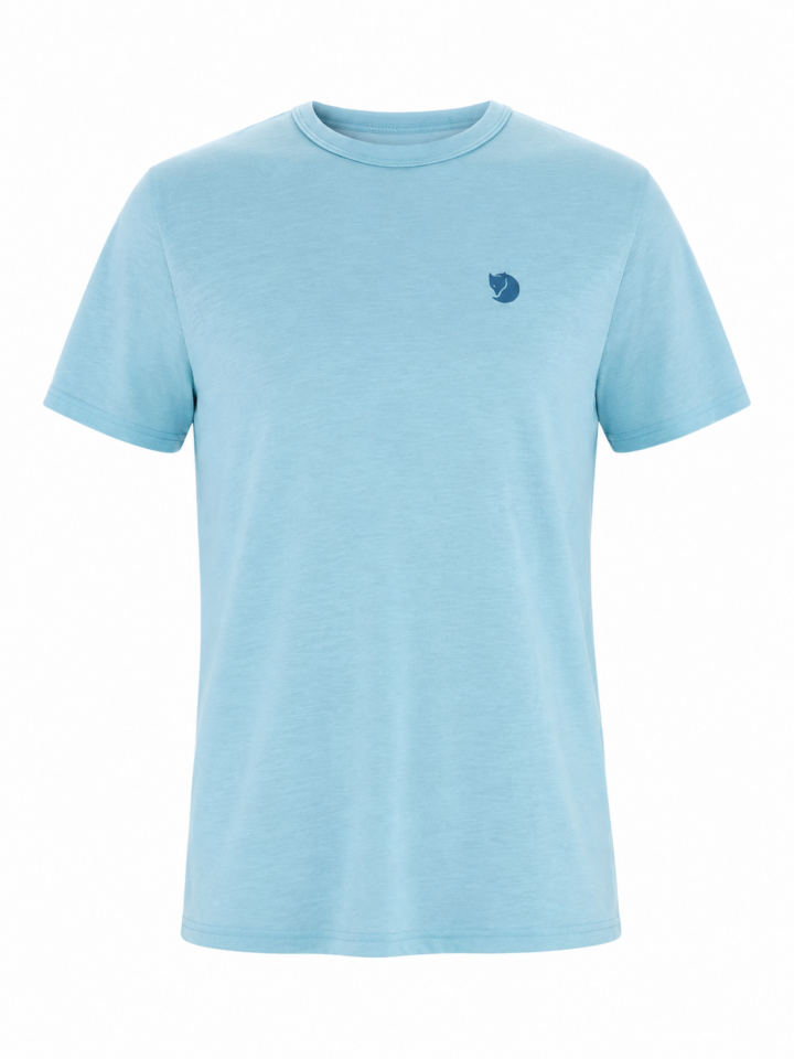 Light Blue Heathered T-Shirt with Regular Fit