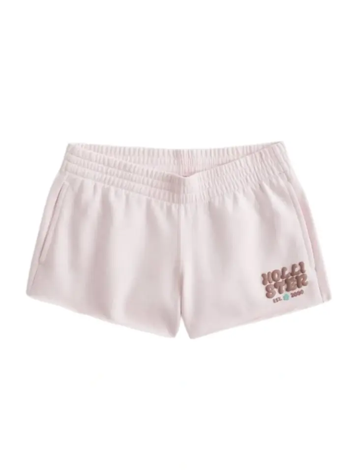 Light Pink High-Rise Smocked Waistband Relaxed Shorts