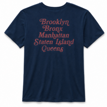 Dark Navy Relaxed Fit T-Shirt with Back Print