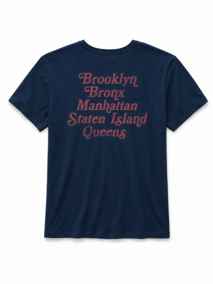 Dark Navy Relaxed Fit T-Shirt with Back Print