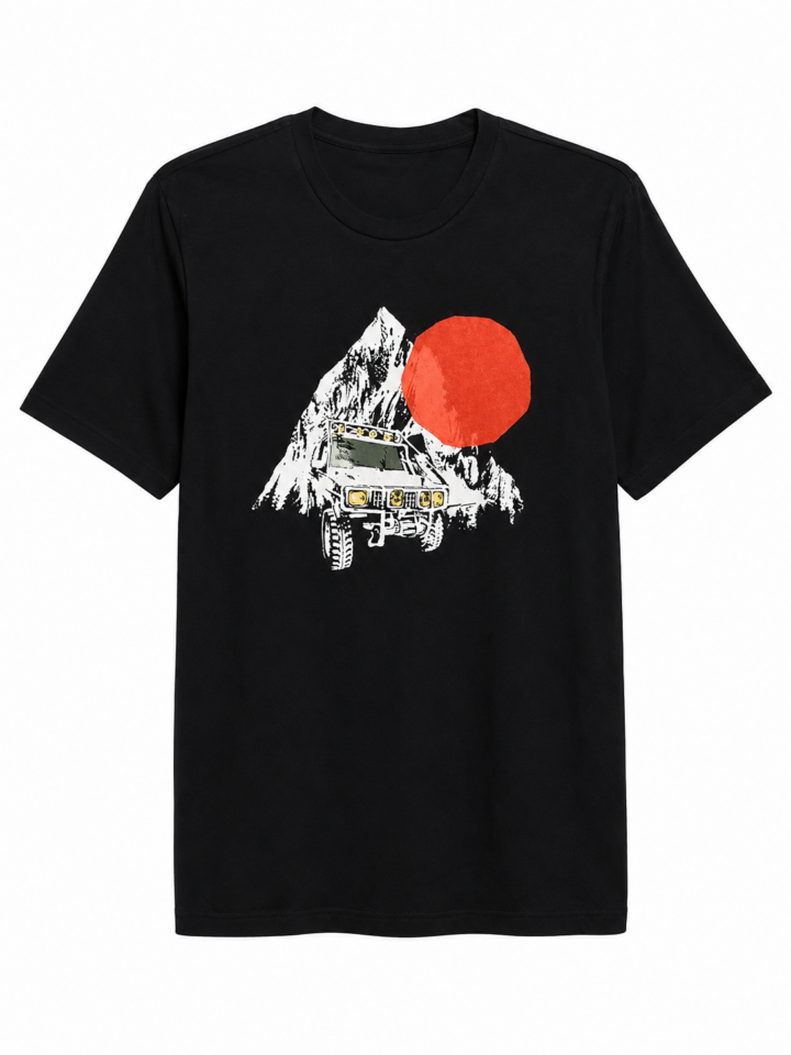 Black Off-Road Vehicle Graphic Tee