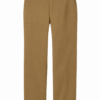 Khaki Straight-Fit Chino Pants with Welt Pocket