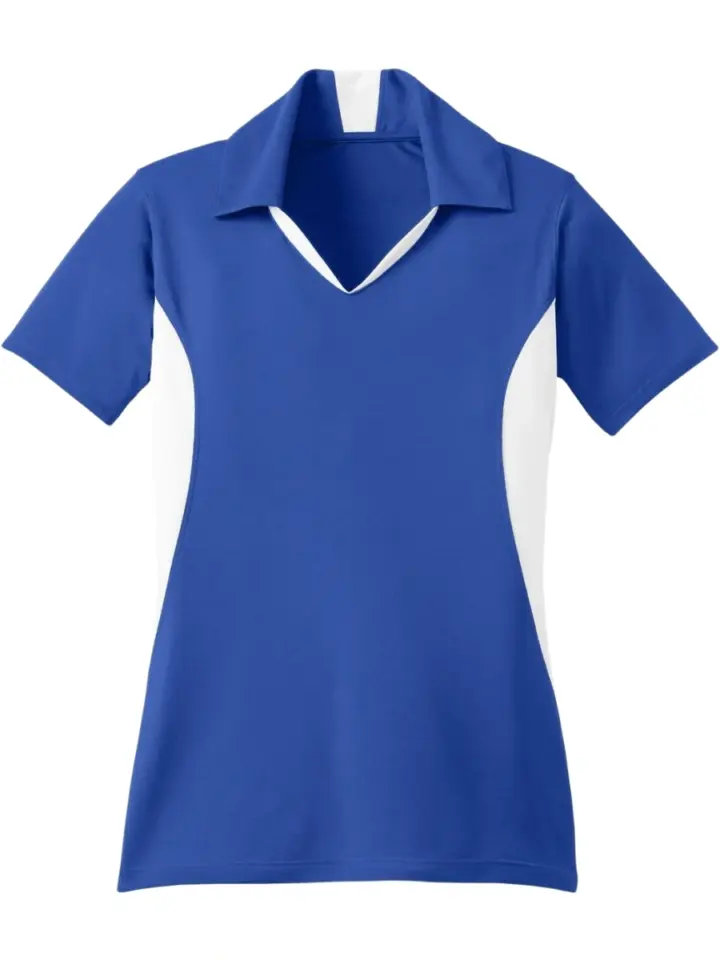 Royal Blue Polo Shirt with Contrast Side Panels