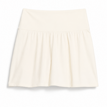 Off-White Pleated A-Line Mini Skirt