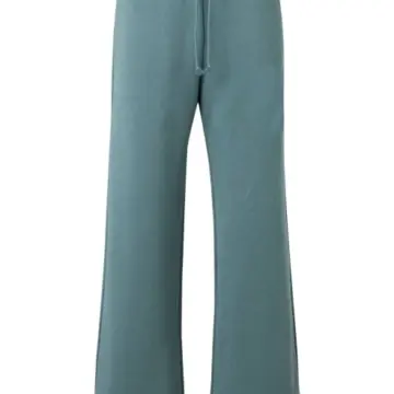 Dusty Teal High-Rise Wide-Leg Sweatpants