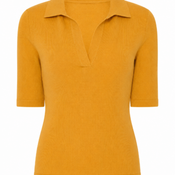 Mustard Yellow Slim Fit Short Sleeve Polo Top