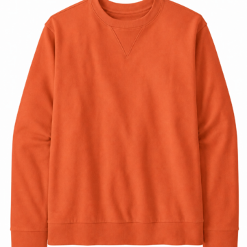 Orange Long-Sleeve Crewneck Sweatshirt