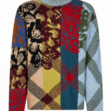 Multicolor Argyle Patchwork Sweater