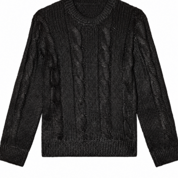 Black Cable Knit Sweater