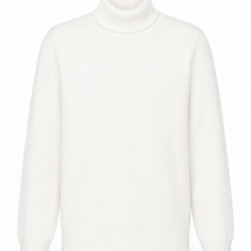 Off-White Turtleneck Sweater Relaxed Fit