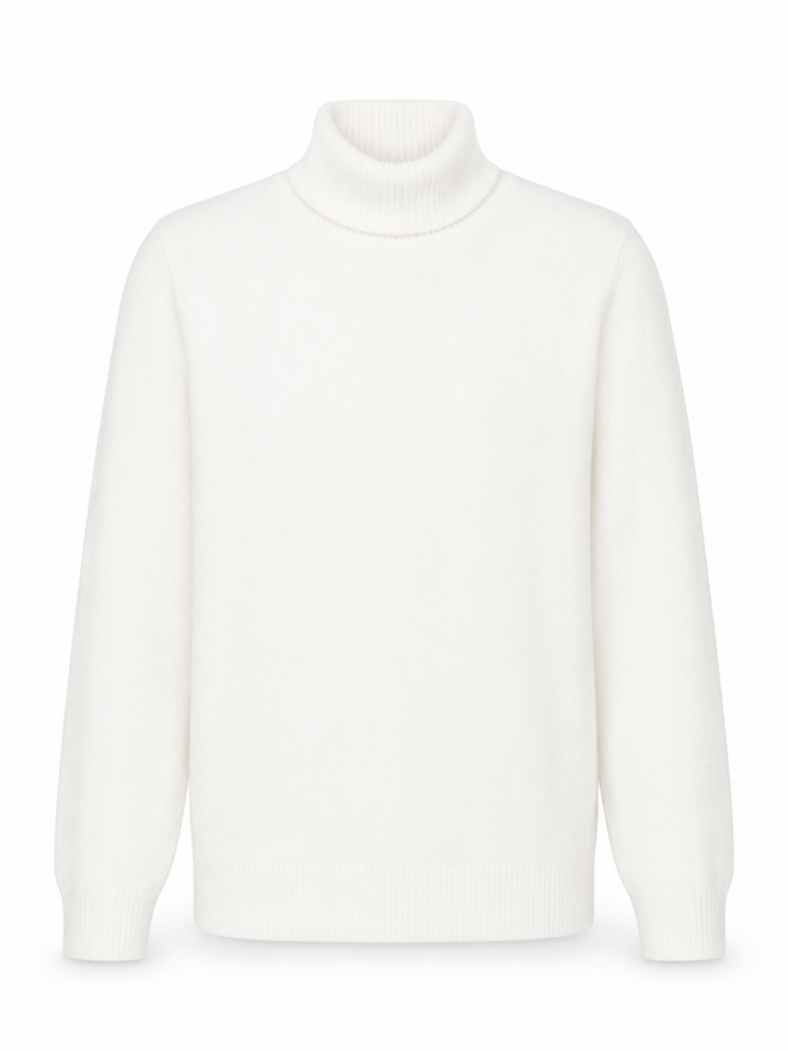 Off-White Turtleneck Sweater Relaxed Fit