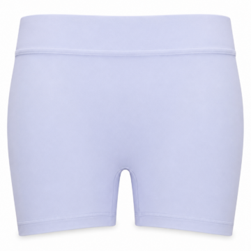 Lavender Fitted Mid-Thigh Shorts with Wide Waistband