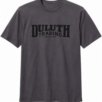 Dark Charcoal Vintage Graphic Crew Neck T-Shirt