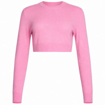 Light Pink Slim Fit Cropped Sweater
