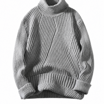 Heather Grey Turtleneck Sweater