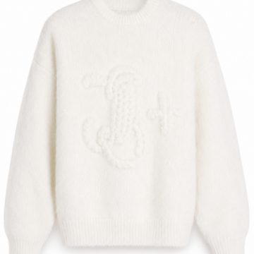 Off-White Cable Knit Abstract Sweater Oversized