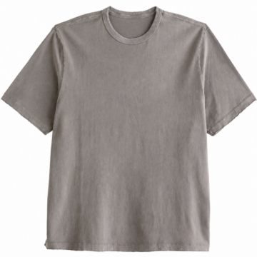 Grey Acid-Wash Oversized T-Shirt with Dropped Shoulders