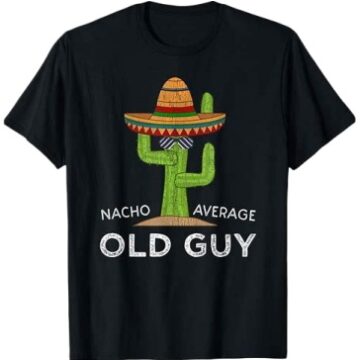 Black Relaxed Fit Short-Sleeve Crew Neck T-Shirt with Cactus Graphic