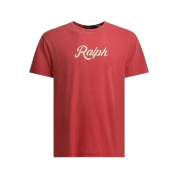 Muted Red Relaxed Fit Crew Neck T-Shirt