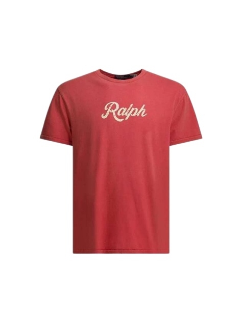 Muted Red Relaxed Fit Crew Neck T-Shirt