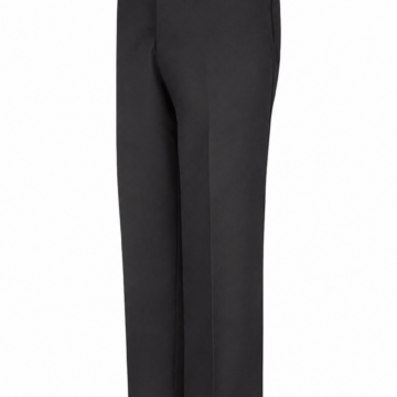Black Slim Straight Trousers with Pressed Creases