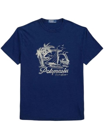 Solid Navy Polinesia Graphic T-Shirt