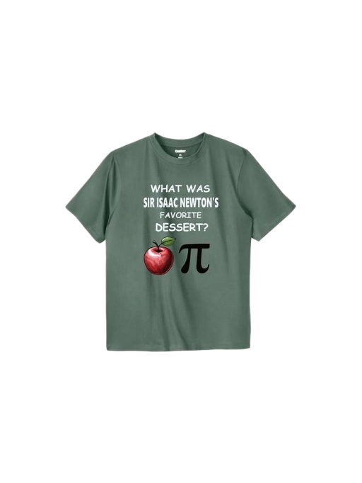 Olive Green Novelty Graphic T-Shirt